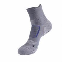 Vyriškos medvilninės kojinės su storu frotiniu padu, neslystančios, amortizuojančios, profesionalios bėgimo, maratono, krepšinio kojinės 1 pair pilka spalva