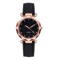 Ladies Fashion Korean Rhinestone Rose Gold Quartz Watch Female Belt Watch juoda