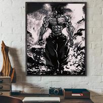 B-BakiES Muscle Man Japan Anime Poster Sticky Wall Art Printing Waterproof Home Living Bed Room Bar Hallway Aesthetic Decor 21cm×30cm NoFrame