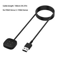USB įkrovimo laidas, dokas Fitbit Versa 4 3, Fitbit Sense 2 išmaniesiems laikrodžiams, pakaitinis įkrovimo laidas, nešiojamas įkroviklis