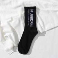 Men's Spring and Autumn Tide Sports Letter Skateboard Tube Socks 1 pair juoda
