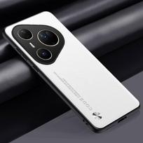 Paprastas odinis telefono dėklas HUAWEI Pura 80 Ultra 80Pro + Matinis silikoninis minkštas buferio dangtelis dėklai Pura 70 Ultra 70 Pro Plus Huawei Pura 80 Pro balta