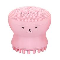 Octopus Shape Silikoninis veido valymo šepetėlis Exfoliator Massage Facial Brush rožinė