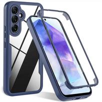 360 Full Cover Protection Case For Samsung Galaxy A55 A54 5G A35 A25 A15 A14 A24 A34 A53 A73 A33 A23 A13 A52S A32 A22 A12 Cover For Samsung A51 4G rožinė
