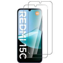 2 vnt. Xiaomi Redmi 15C Redmi 15 ekrano apsauga Grūdintas stiklas - 9H kietumas Anti-Scratch HD Clear Pilnas padengimas Apsauginė plėvelė Suderinama su dėklu RedMi 15C balta