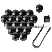 Universalūs automobilio rato veržlių apsauginiai dangteliai - 17mm, 19mm, 21mm 17mm, 20 pieces + 1 clip juoda