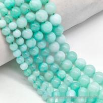 Zhiyue Amazonito Chalcedono Šviesiai Žali Apvalūs Karoliukai Papuošalų Gamybai 4mm (approx. 90 beads)