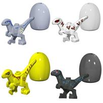 4 spalvų 5 cm mini kūdikio dinozauro kiaušinių konstravimo kaladėlės žaislai, plytelės, figūrėlės, žaislai, vaikų gimtadienio, Kalėdų dovana 5pcs pilka