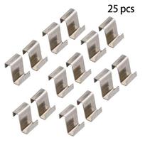 Stiklo spaustukai Šiltnamio stiklo spaustukai Šiltnamiai ir šaltos lysvės 304 nerūdijantis plienas 25PCS