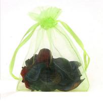 10 vnt. užveržiamų organzos maišelių, vestuvių vakarėlio dovanų maišeliai, saldainių maišeliai, papuošalams Green-10pcs,S-7x9cm