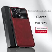 For Poco F6 Pro Case Magnetic Elegant Leather Wear-Resistant Lens Fully Covered Non-Slip Grip Edge Cover Shell Poco F6 Pro