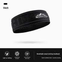 Unisex prakaitą sugeriantis galvos raištis bėgimui ir sportui black