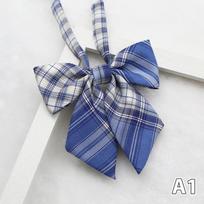 Personalized Flower Plaid Uniform Collar Flower Bow Tie Small Fresh Sailor Suit Bow EMA