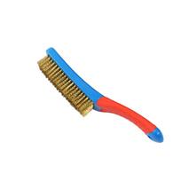Heavy Duty Brush Stainless Steel Wire Brush Ergonomic Handle Design brown