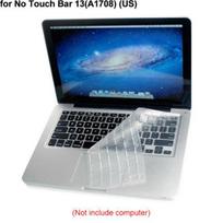 Silikoninė skaidri klaviatūros plėvelė MacBook apsauginei dangai Air 13 colių Pro 15 colių for No Touch Bar 13(A1708) (US)