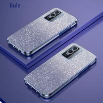 Skirta VIVO Y76 5G Y76S prabangi galvanizuota blizganti telefono dėklas, skirta Vivo Y76 5G dėklui, atsparus smūgiams, skaidrus minkštas galinis apsauginis dangtelis For Vivo Y76 5G mėlyna