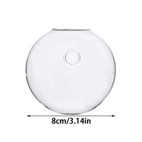 Biuro vaza Sieninė stiklinė sienos puošmena Hidroponika Pusapvalė KTB 8CM white