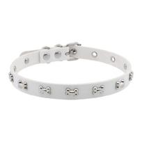 Unisex Rivet Leather Chokers Necklace Versatile Length Design Rocker Metal Leather Chokers For Casual Grunge Outfits balta