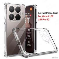 Shockproof Armor Case For Xiaomi 15T Pro 14T 15TPro 14TPro Xiaomi15T Xiaomi14T 5G Clear Silicone Phone Cover Transparent Fundas For Xiaomi 14T 5G skaidri