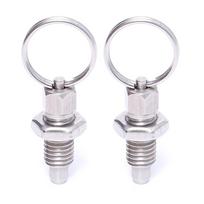 Spring Plunger Lock Out for Tool Box Spring Loaded Plunger Knob Silver Handle 1