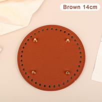 14/19 cm Odinės rankinės dugnai su skylėmis Rankinės pagrindas Pasidaryk pats Rankų darbo Apvalūs rankinės dugnai Rankinės priedai Brown 14cm