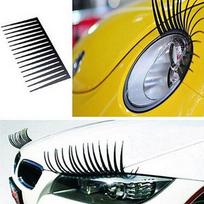 1 pora elegantiškų juodų automobilių blakstienų priekinių žibintų blakstienų priedų lipdukas automobiliui