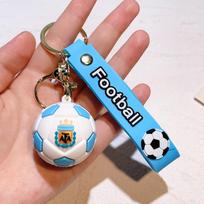 Futbolo raktų pakabukas, Futbolo taurė, Žvaigždė, Figūrėlės raktų pakabuko pakabukas One Size blue