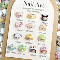 Cartoon Labubu Nail Art Accessories Mixed Cute 3D Doll Phone Case Handmade Decoration Materials DIY Mixed Style