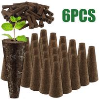Sėklų dygimo kempinėlės Pakeičiamos šaknų augimo kempinėlės Daigų startiniai kištukai Sėklų kapsulės Hidroponinis sodas Sodinimas 6PCS