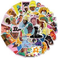 50pcs Tyler, The Creator Stickers for Notebooks & Water Bottles yellow