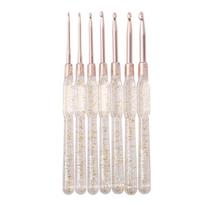 Multiple Size Crochet Hook Set with Gauges Storage Bag Ergonomic Handle Efficient Knitting Projects Solution gryna