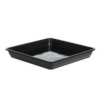 Kvadratinis Lauko Namų Kasdienis Sodo Reikmenys Augalų Padėklas Lašėjimo Padėklas Gėlių Vazono Padėklas 18 x 18cm juoda