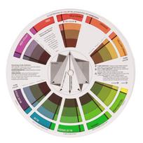 Color Wheel Chart, Rotating   for Mixing Pigments with Double Sided Demonstration, Permanent Eyebrow Lip and Art Class