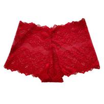 Moteriškos didelio dydžio permatomos nėriniais boyshorts apatiniai drabužiai Nematomi besiūliai hipster kelnaitės Seksualūs aukštu juosmeniu boxer brief kelnaitės XXXL raudona