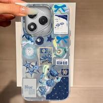 For Honor 200 400 Lite 400 200 Pro X9b Magic 7 6 Lite X9c X9a X9b X8b X7c Phone Cover Cute Blue Heart Starfish For Honor 400 Bag HONOR 400 Pro