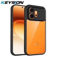 KEYSION Skaidrus telefono dėklas HONOR 600 Pro 5G, minkštas silikonas+PC, HD skaidrus smūgiams atsparus galinis dangtelis Huawei Honor 600 for Honor 600 juoda