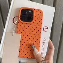 Vintage Black Polka Dot Pattern Phone Case For iPhone 17 Pro Max 16 Plus 15 Pro 14 13 12 11 XR 17Air Lychee Textur Soft Cover iPhone XS Max