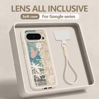 Ocean Shark Patterned TPU Phone Case For Google Pixel 10 9 Pro XL 10 9 8 Pro Pixel 8A 7A 8 7 Pro 9A Soft Silicone Lanyard Cover Google Pixel 9