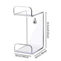 Wall Mounted Acrylic Headphone Holder Stand Transparent Durable Clear Headset Display Rack Organizer for Desk or Wall Mounted Use One Size