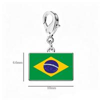 Teamer Country Flag Lobster Clasp Charms Bracelet Stainless Steel Fashion Jewelry Travel Souvenirs Significant Gift 2026 Hotsale green