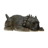 American Bully Dog Car Dashboard Ornament Resin Pitbull Figurine with Collar Bulldog Statue B