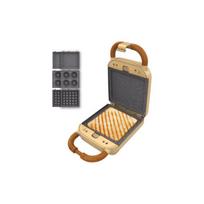 Cecotec Sandwich Maker | Rock'nToast Retro One Yellow Retro-style | 700 W | Number of plates 3 | Yellow | Cecotec | 8435484013086