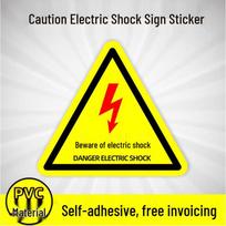 Caution Electric Shock Safety Warning Decal