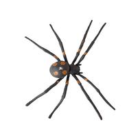 Halloween LED Luminous Spider Prank Toy - Realistic Black Plastic with Eyeball Light