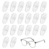 20pcs Soft Silicone Nose Pad Universal G14 Glasses Accessories Flexible AntiSlip Nose Cushion Eyewears Replacement Kits 1 white