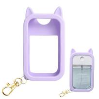 45Ml Silicone Hand Sanitizer Spray Protective Case Portable Keychain With Cute Colorful Ears, Portable And Stylish