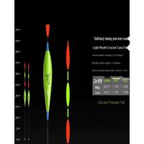 Sliding Lead-Free Fishing Float for Grass Carp – Long Cast, Eye-Catching, Thickened Design, Self-Standing with String Tail