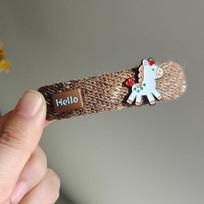 Instant Riches: Personalized Red BB Hair Clip - Fashionable Bangs Accessory Hairpin