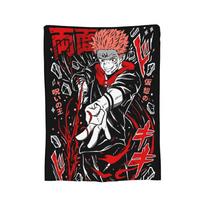 Jujutsu Kaisen Anime Sukuna Blanket Itadori Manga JJK Fleece Vintage Soft Throw Blankets for Home All Season, 75x90cm