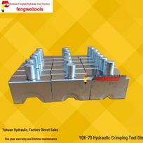YQK-70 hidraulinės presavimo replės su sustiprintu antgaliu 4-70mm² vario/aliuminio gnybtams 8mm² gray
